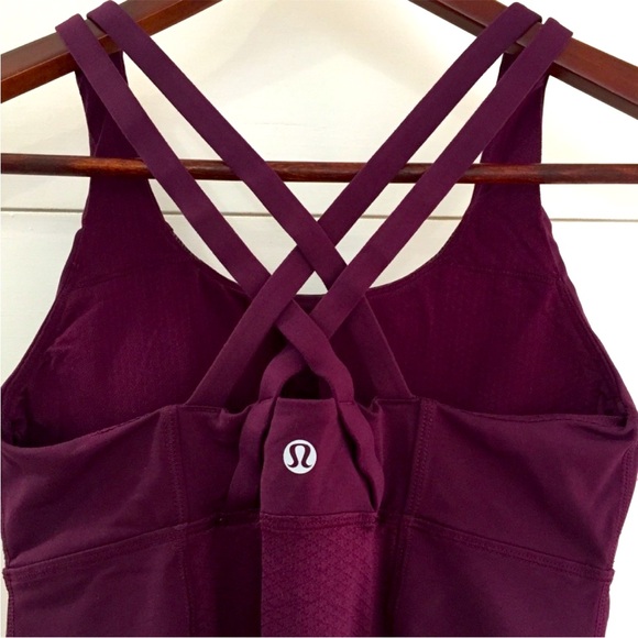 LULULEMON Wee Are From Space Plum Tank Top Workout Athletic Yoga - Picture 2 of 9